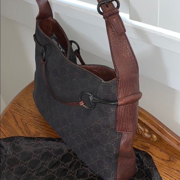 Vintage Gucci GG black canvas & leather Handbag - Picture 8 of 8